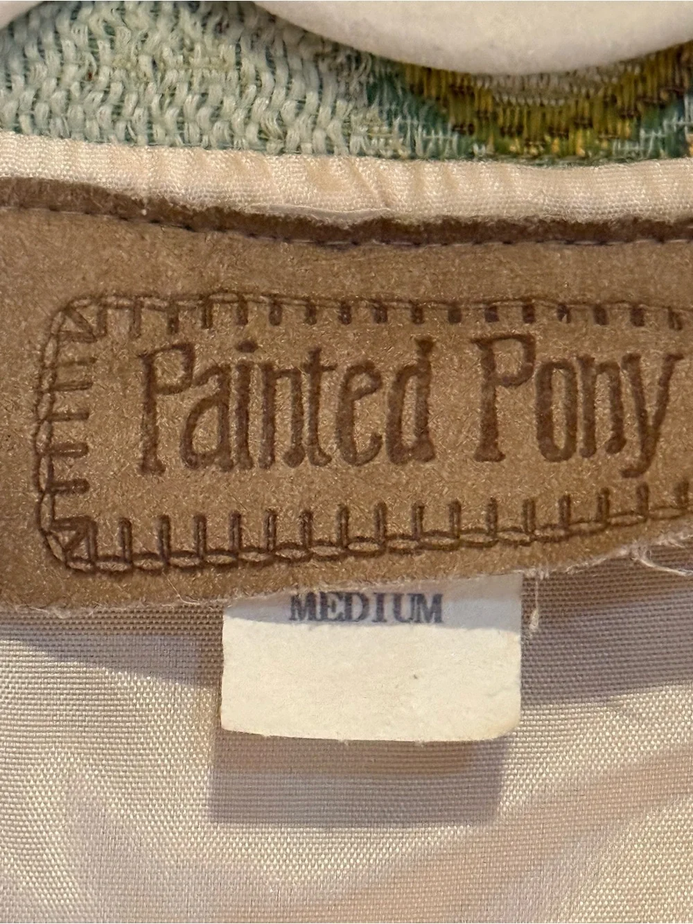 Vintage 90’s Painted Pony Floral Tapestry Cropped Blazer Jacket M USA